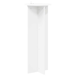 Support de Plante 2 pcs Blanc Ø40 x 100 cm Bois d'ingénierie 630537630537