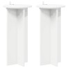 Support de Plante 2 pcs Blanc Ø29,5 x 60 cm Bois d'ingénierie 630538630538