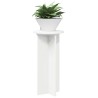 Support de Plante 2 pcs Blanc Ø29,5 x 60 cm Bois d'ingénierie 630538630538