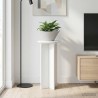 Support de Plante 2 pcs Blanc Ø29,5 x 60 cm Bois d'ingénierie 630538630538