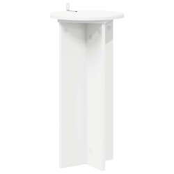Support de Plante 2 pcs Blanc Ø29,5 x 60 cm Bois d'ingénierie 630538630538