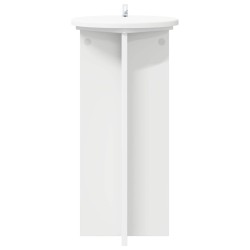 Support de Plante 2 pcs Blanc Ø29,5 x 60 cm Bois d'ingénierie 630538630538