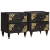 Cabinet de chevet avec tiroir 2 pcs Noir 40 x 33 x 46 cm 630549630549