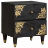 Cabinet de chevet avec tiroir 2 pcs Noir 40 x 33 x 46 cm 630549630549