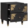 Cabinet de chevet avec tiroir 2 pcs Noir 40 x 33 x 46 cm 630549630549