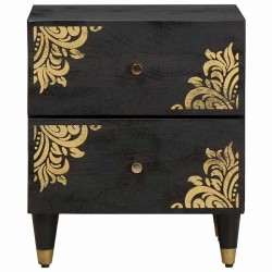 Cabinet de chevet avec tiroir 2 pcs Noir 40 x 33 x 46 cm 630549630549