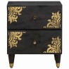 Cabinet de chevet avec tiroir 2 pcs Noir 40 x 33 x 46 cm 630549630549