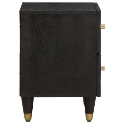 Cabinet de chevet avec tiroir 2 pcs Noir 40 x 33 x 46 cm 630549630549