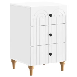 Cabinet de chevet avec tiroir Blanc brillant 43 x 41 x 66,5 cm 630550630550