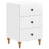 Cabinet de chevet avec tiroir Blanc brillant 43 x 41 x 66,5 cm 630550630550
