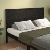 Tête de lit Noir 146x4x100 cm Bois massif de pin 630551630551