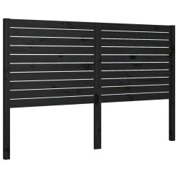 Tête de lit Noir 146x4x100 cm Bois massif de pin 630551630551