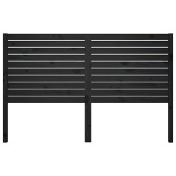 Tête de lit Noir 146x4x100 cm Bois massif de pin 630551630551