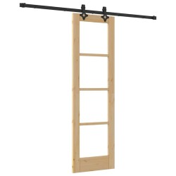 Porte coulissante ORKDAL Naturel et Noir 61 x 198,5 cm 630557630557