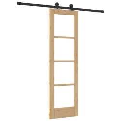 Porte coulissante ORKDAL Naturel et Noir 61 x 198,5 cm 630558630558