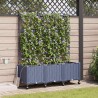 Porte-plante de jardin avec irrigation et roues 3 pc Gris PP 630564630564
