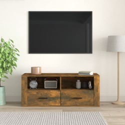 Meuble TV Chêne fumé 100x35x40 cm Bois d'ingénierie 630570630570