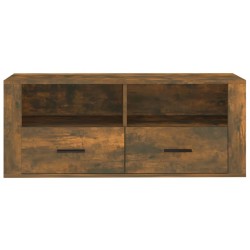 Meuble TV Chêne fumé 100x35x40 cm Bois d'ingénierie 630570630570