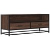 Meuble TV chêne marron 100x34,5x40cm bois d'ingénierie et métal 630571630571