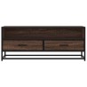 Meuble TV chêne marron 100x34,5x40cm bois d'ingénierie et métal 630571630571