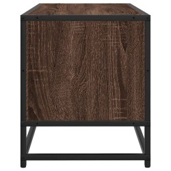 Meuble TV chêne marron 100x34,5x40cm bois d'ingénierie et métal 630571630571