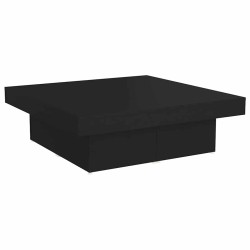 Table basse noir 90x90x28 cm bois d'ingénierie 630575630575