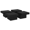 Table basse noir 90x90x28 cm bois d'ingénierie 630575630575