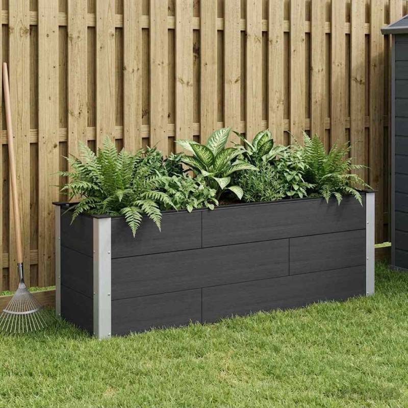 Jardinière surélevée Noir 150 x 50 x 54 cm 630581630581