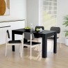 Table à manger Noir 140x74,5x76 cm Bois d'ingénierie 630582630582