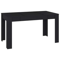 Table à manger Noir 140x74,5x76 cm Bois d'ingénierie 630582630582