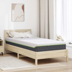 Matelas Blanc et Gris 90 x 200 cm Tissu jacquard 630591630591