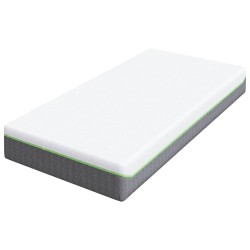 Matelas Blanc et Gris 90 x 200 cm Tissu jacquard 630591630591