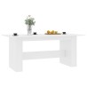 Table à manger Blanc 180x90x76 cm Bois d’ingénierie 630592630592