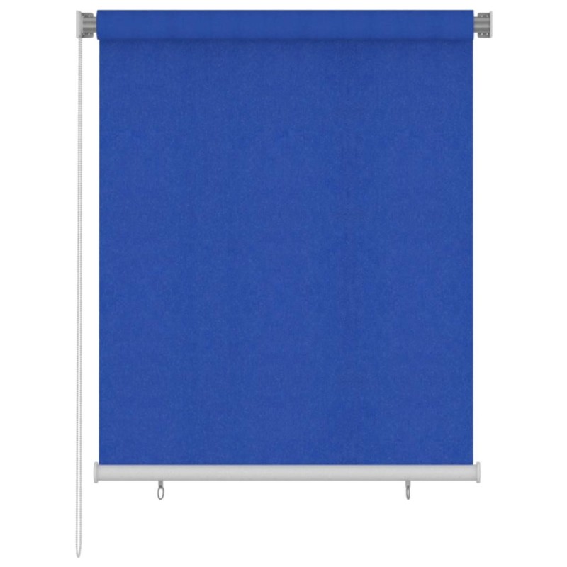 Store roulant d'extérieur 125 (l) x 140 (H) cm bleu HDPE 630596630596