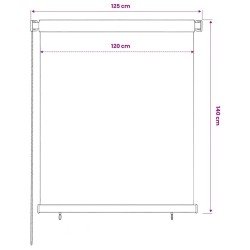 Store roulant d'extérieur 125 (l) x 140 (H) cm bleu HDPE 630596630596