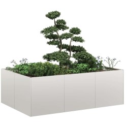 Jardinière 120x80x40 cm acier inoxydable 630601630601