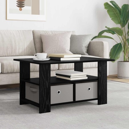 Table basse Chêne noir 77 x 55 x 42 cm Bois d'ingénierie 630608630608