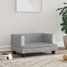 Lit pour chien gris clair 60x40x30 cm velours 630616630616