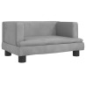 Lit pour chien gris clair 60x40x30 cm velours 630616630616