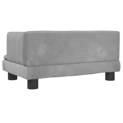Lit pour chien gris clair 60x40x30 cm velours 630616630616