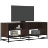 Meuble TV chêne marron 120,5x40x46cm bois d'ingénierie et métal 630618630618