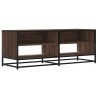 Meuble TV chêne marron 120,5x40x46cm bois d'ingénierie et métal 630618630618