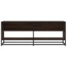 Meuble TV chêne marron 120,5x40x46cm bois d'ingénierie et métal 630618630618