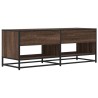 Meuble TV chêne marron 120,5x40x46cm bois d'ingénierie et métal 630618630618