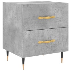 Table de chevet gris béton 40x35x47,5 cm bois d’ingénierie 630623630623