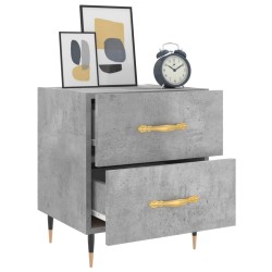 Table de chevet gris béton 40x35x47,5 cm bois d’ingénierie 630623630623