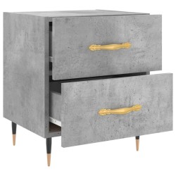 Table de chevet gris béton 40x35x47,5 cm bois d’ingénierie 630623630623