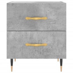 Table de chevet gris béton 40x35x47,5 cm bois d’ingénierie 630623630623