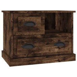 Table de chevet chêne fumé 60x39x45 cm 630624630624
