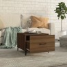 Tables basses avec pieds en métal 2 pcs Chêne marron 50x50x40cm 630629630629